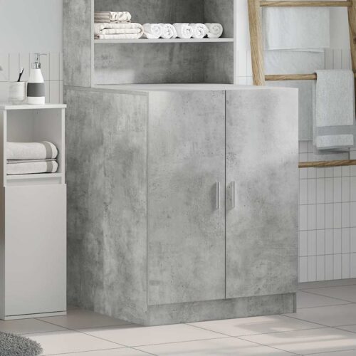WashingMachine Cabinet Concrete Grey 70.5x71.5x91.5cm - Image 3