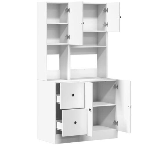 Kitchen Cabinet White 95x50x180cm Engineered Wood - Image 7