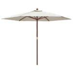 Garden Umbrella Outdoor Patio Beach Cantilever Parasol with Wooden Pole Sand 299x240cm