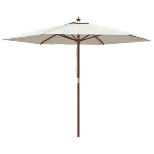 Garden Umbrella Outdoor Patio Beach Cantilever Parasol with Wooden Pole Sand 299x240cm