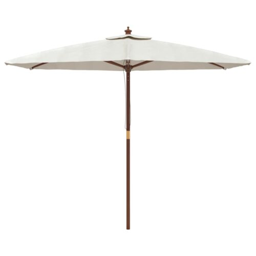 Garden Umbrella Outdoor Patio Beach Cantilever Parasol with Wooden Pole Sand 299x240cm - Image 3