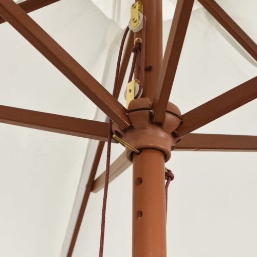 Garden Umbrella Outdoor Patio Beach Cantilever Parasol with Wooden Pole Sand 299x240cm - Image 6