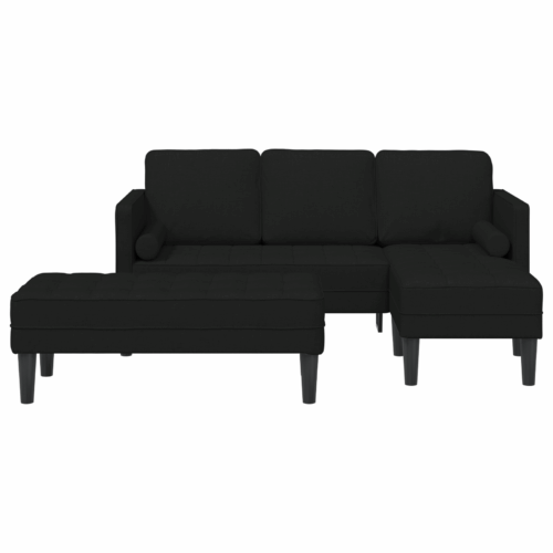 2-Piece Fabric Sofa Ottoman Set L-Shape Lounge Footstool Seater Couch Armchairs - Image 5