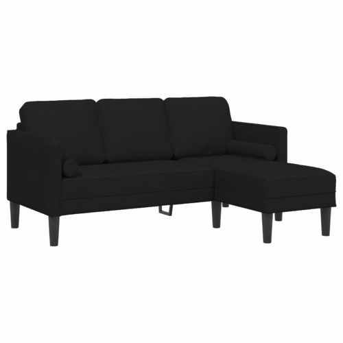 2-Piece Fabric Sofa Ottoman Set L-Shape Lounge Footstool Seater Couch Armchairs - Image 7
