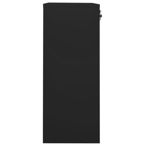 Office Cabinet Black 90x40x102cm Steel - Image 3