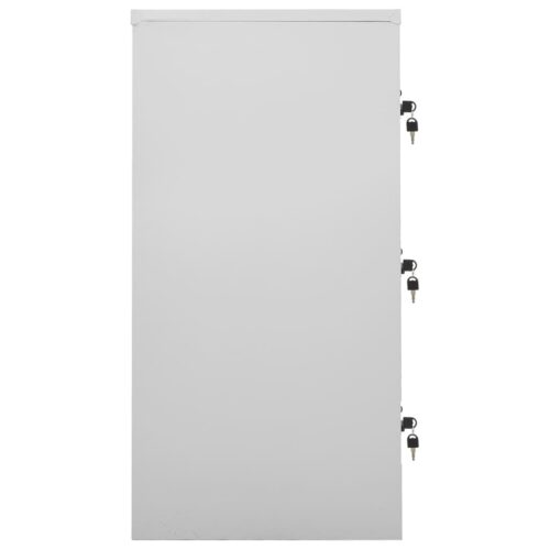 Locker Cabinets 2pcs Light Grey 90x45x92.5cm Steel - Image 4