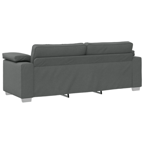 vidaXL 3-Seater Couch Dark Grey 178 cm Fabric - Image 4
