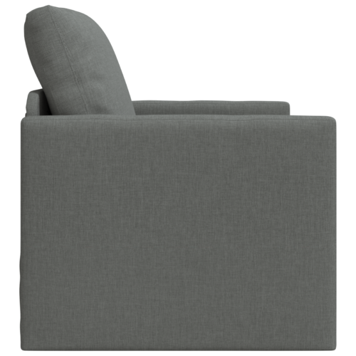 vidaXL Floor Sofa Bed 2-in-1 Dark Grey 74x77x81 cm Fabric - Image 6