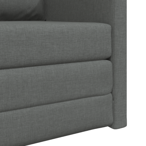 vidaXL Floor Sofa Bed 2-in-1 Dark Grey 74x77x81 cm Fabric - Image 9