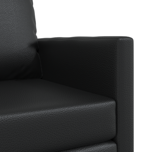 vidaXL Floor Sofa Bed 2-in-1 Black 74x77x81 cm Faux Leather - Image 8