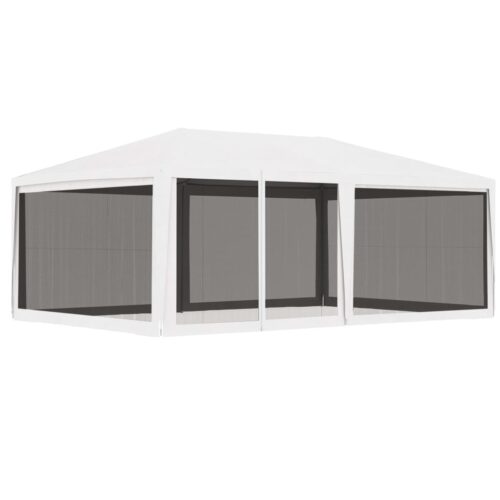 Outdoor Gazebo Event Party Wedding Garden Camping Tent Mesh Sidewalls 4x6M White - Image 2
