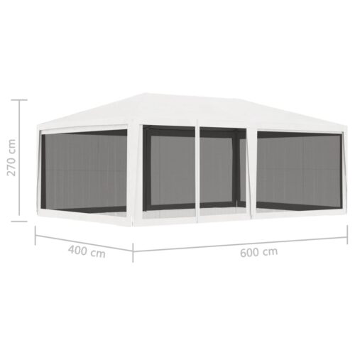 Outdoor Gazebo Event Party Wedding Garden Camping Tent Mesh Sidewalls 4x6M White - Image 9