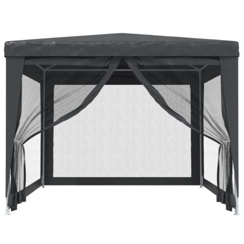 Outdoor Gazebo Event Party Wedding Garden Camping Tent Mesh Sidewalls Anthracite 3x4M HDPE - Image 3