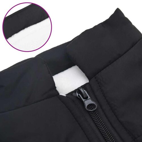 Dog Coat with Harness Waterproof Reflective Black S - Image 7