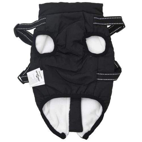 Dog Coat with Harness Waterproof Reflective Blackm - Image 5