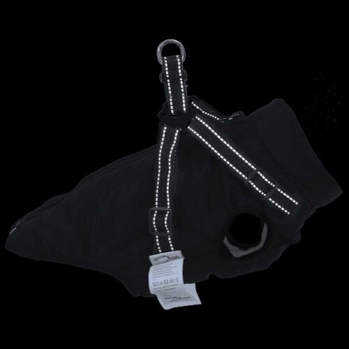 Dog Coat with Harness Waterproof Reflective Blackm - Image 6