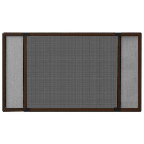 Extendable Window Insect Screen Aluminium Shade Mesh Privacy Blind Brown (75-143)x50cm - Image 2