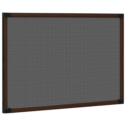 Extendable Window Insect Screen Aluminium Shade Mesh Privacy Blind Brown (75-143)x50cm - Image 3
