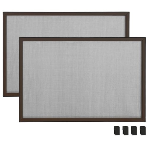 Extendable Window Insect Screen Aluminium Shade Mesh Privacy Blind Brown (75-143)x50cm - Image 5