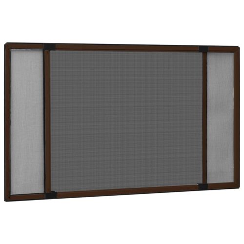 Extendable Window Insect Screen Aluminium Shade Mesh Privacy Blind Brown (75-143)x50cm - Image 12