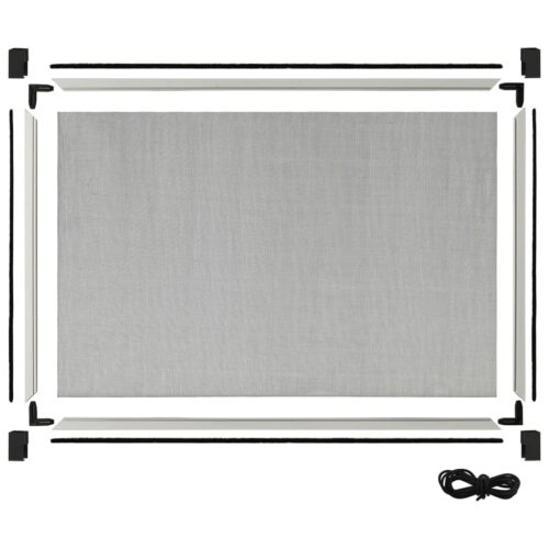 Extendable Window Insect Screen Aluminium Shade Mesh Privacy Blind White (75-143)x50cm - Image 6