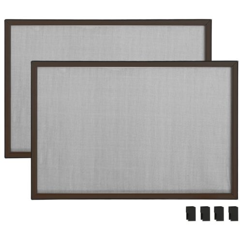 Extendable Window Insect Screen Aluminium Shade Mesh Privacy Blind Brown (100-193)x75cm - Image 5