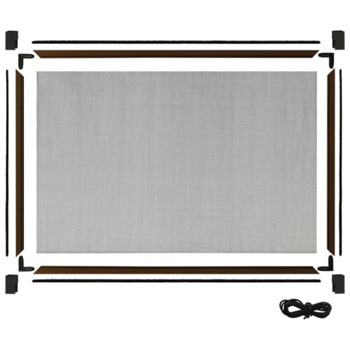 Extendable Window Insect Screen Aluminium Shade Mesh Privacy Blind Brown (100-193)x75cm - Image 6