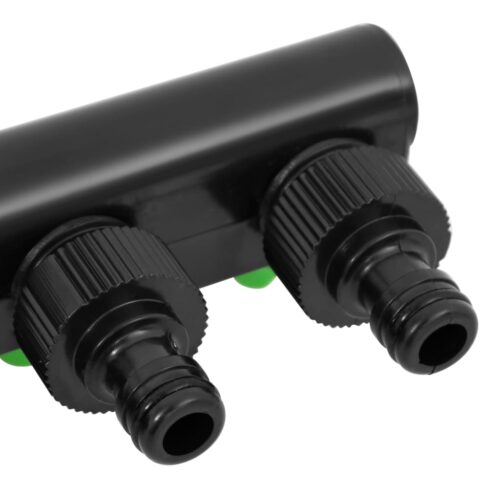 4-Way Tap Adaptor Green Black 19.5x6x11cm ABS PP - Image 5