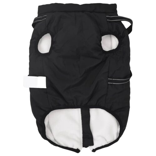 Dog Coat with Harness Waterproof Reflective Black 3XL - Image 5