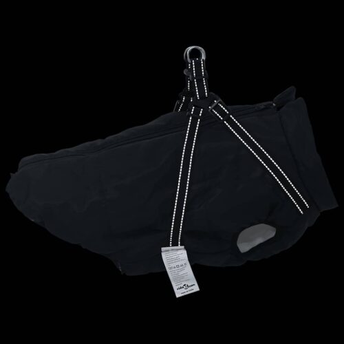 Dog Coat with Harness Waterproof Reflective Black 3XL - Image 6