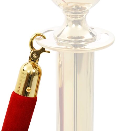Red Velvet Gold Rope for Queue Barrier Crowd Control Bollards Stanchion Post - Image 4