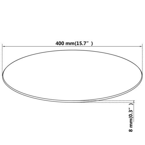 Round Table Top Tempered Glass Round 400 mm - Image 4