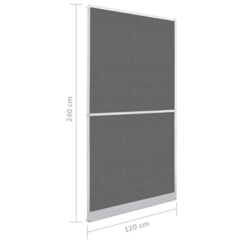 White Hinged Insect Screen for Doors 120 x 240cm - Image 9