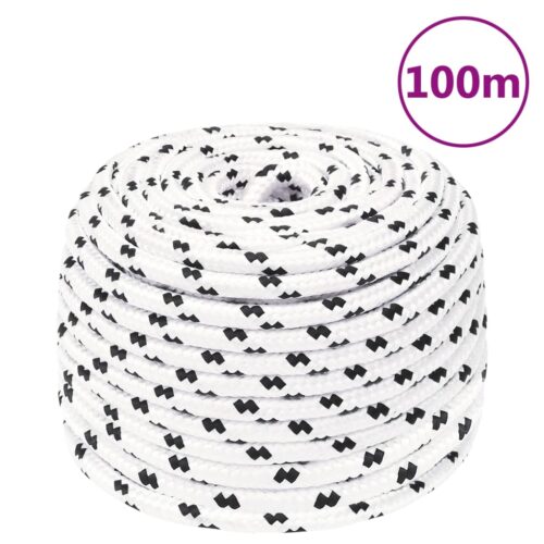 Braided Boat Rope White 6 mmx100M Polyester - Image 6