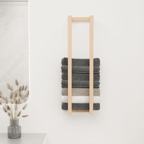 Towel Rack 23x18x90cm Solid Pine Wood - Image 3