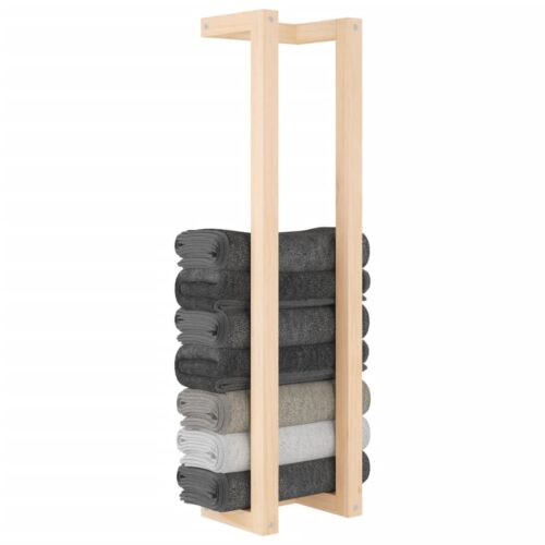 Towel Rack 23x18x90cm Solid Pine Wood - Image 4