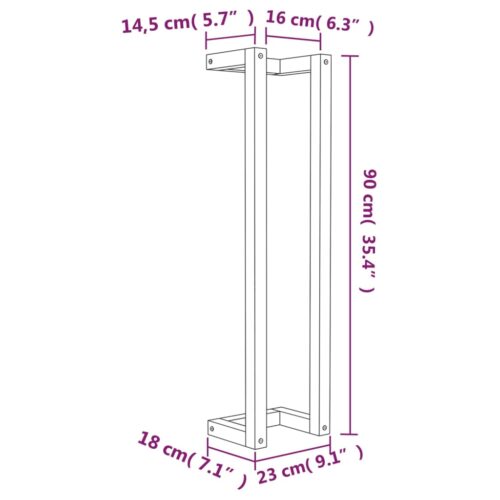 Towel Rack 23x18x90cm Solid Pine Wood - Image 8