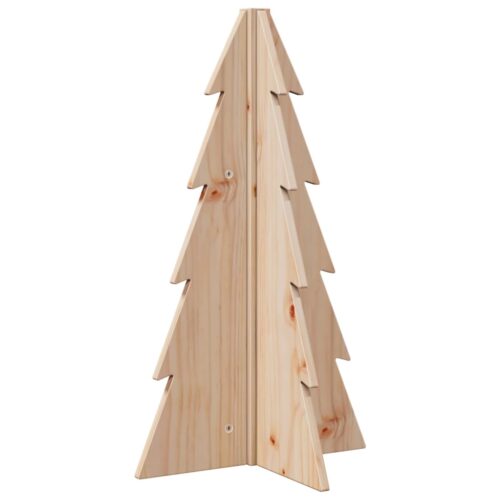 Wooden Christmas Tree for Decoration 69.5cm Solid Pine Wood - Image 2