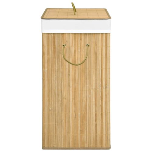 Bamboo Laundry Basket with 2 Sections 100 L - Image 5