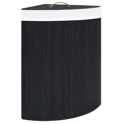Bamboo Corner Laundry Basket Black 60 L - Image 2