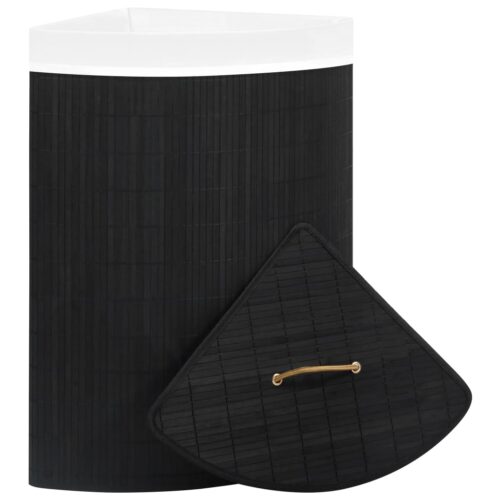 Bamboo Corner Laundry Basket Black 60 L - Image 3