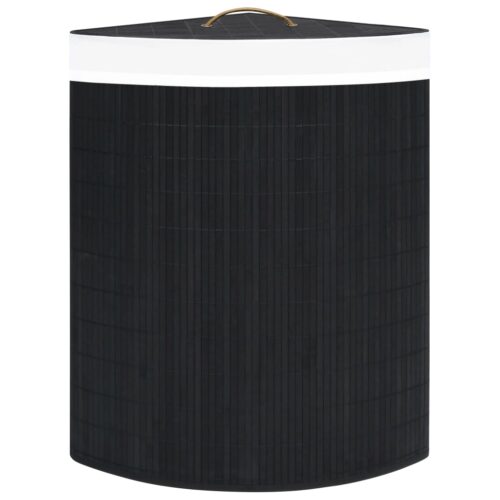 Bamboo Corner Laundry Basket Black 60 L - Image 4