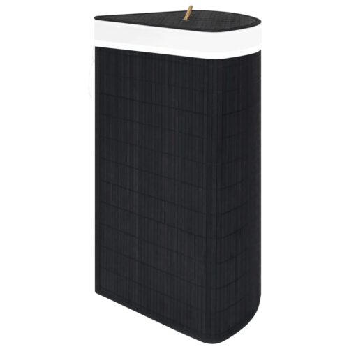 Bamboo Corner Laundry Basket Black 60 L - Image 5