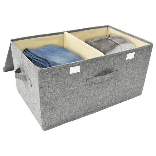 Storage Boxes 2pcs Fabric 50x30x25cm Grey - Image 8