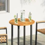 Table Top 60x2cm Round Solid Acacia Wood Timber DIY Desk Panel Board