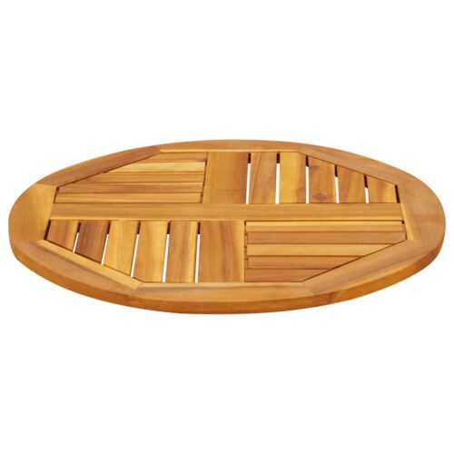 Table Top 60x2cm Round Solid Acacia Wood Timber DIY Desk Panel Board - Image 3