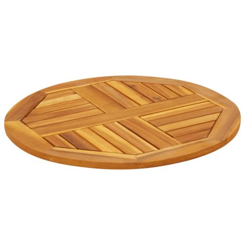 Table Top 60x2cm Round Solid Acacia Wood Timber DIY Desk Panel Board - Image 4