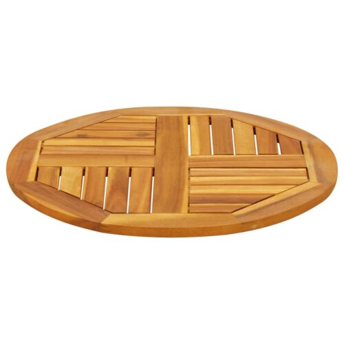 Table Top 60x2cm Round Solid Acacia Wood Timber DIY Desk Panel Board - Image 5