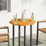 Table Top 60x60x2cm Octagonal Solid Wood Acacia DIY Desk Panel Board