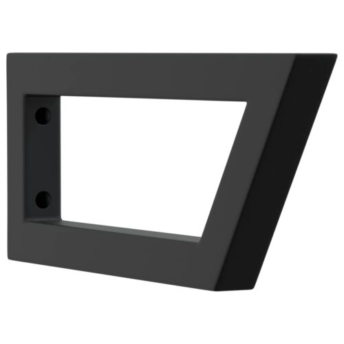 Shelf Brackets for Washbasin 2pcs Black Trapezium Steel - Image 4